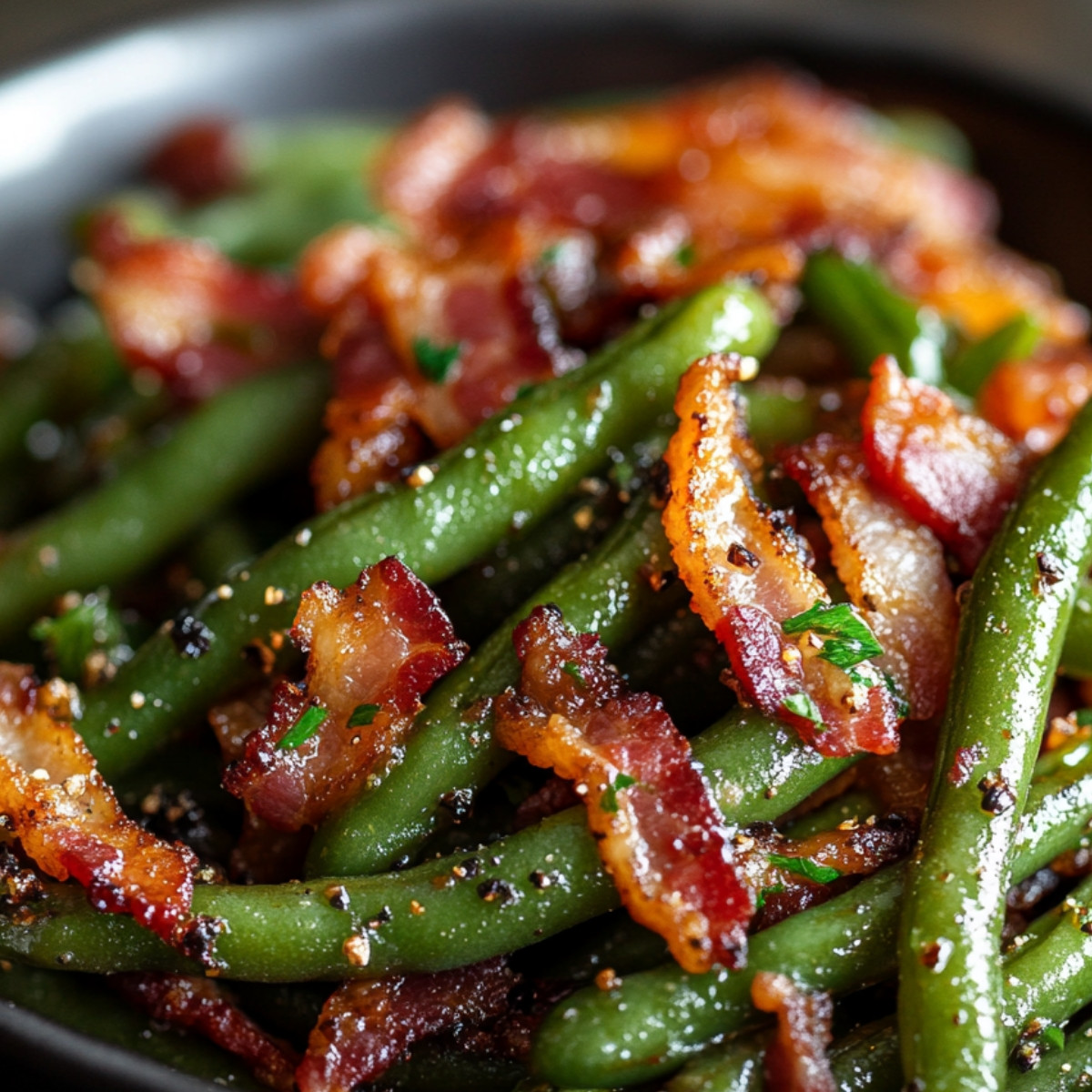 Flavorful Green Beans with Sweet and Smoky Bacon