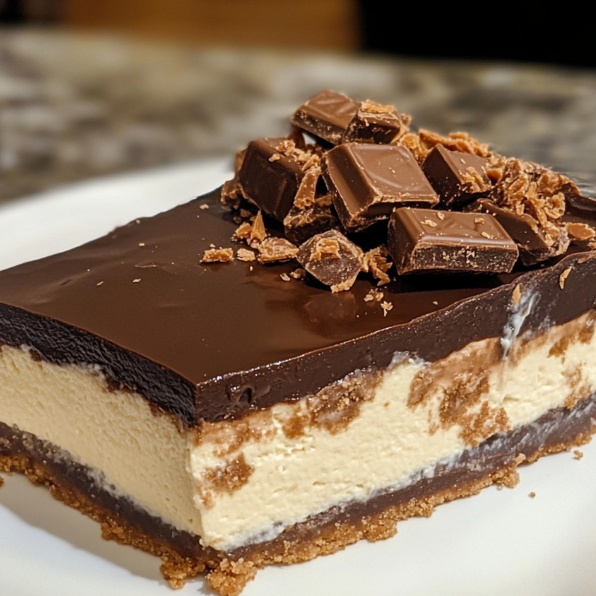 Homemade No-Bake Twix Cheesecake