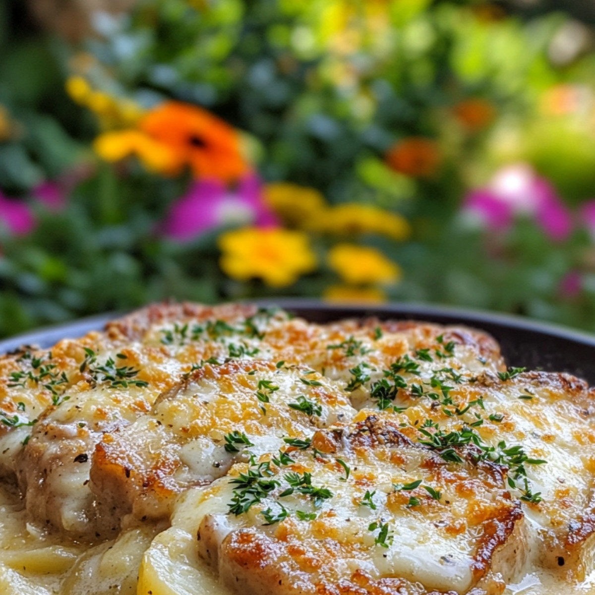 Parmesan Pork Chops and Cheesy Scalloped Potatoes