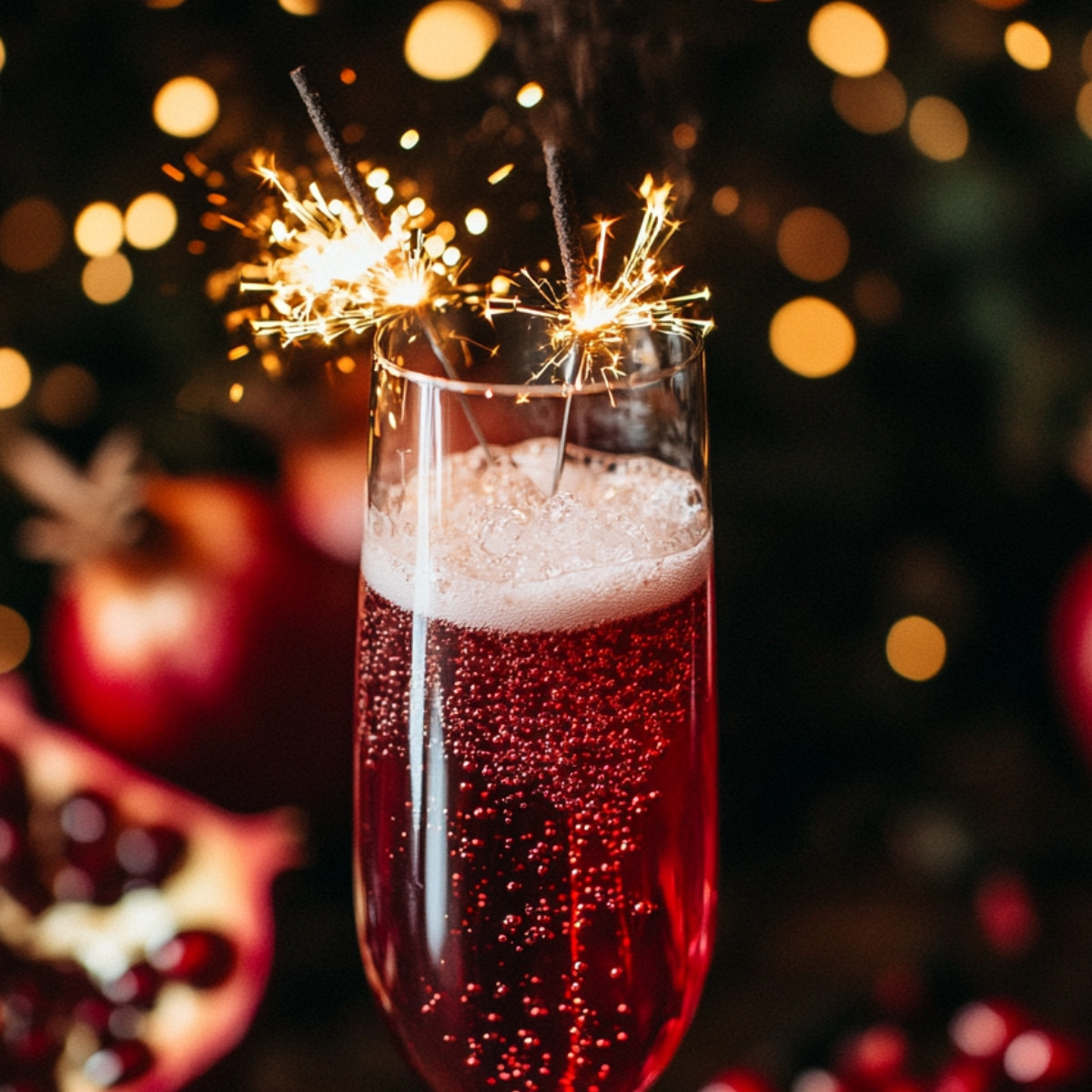 Pomegranate Sparkler Mocktail