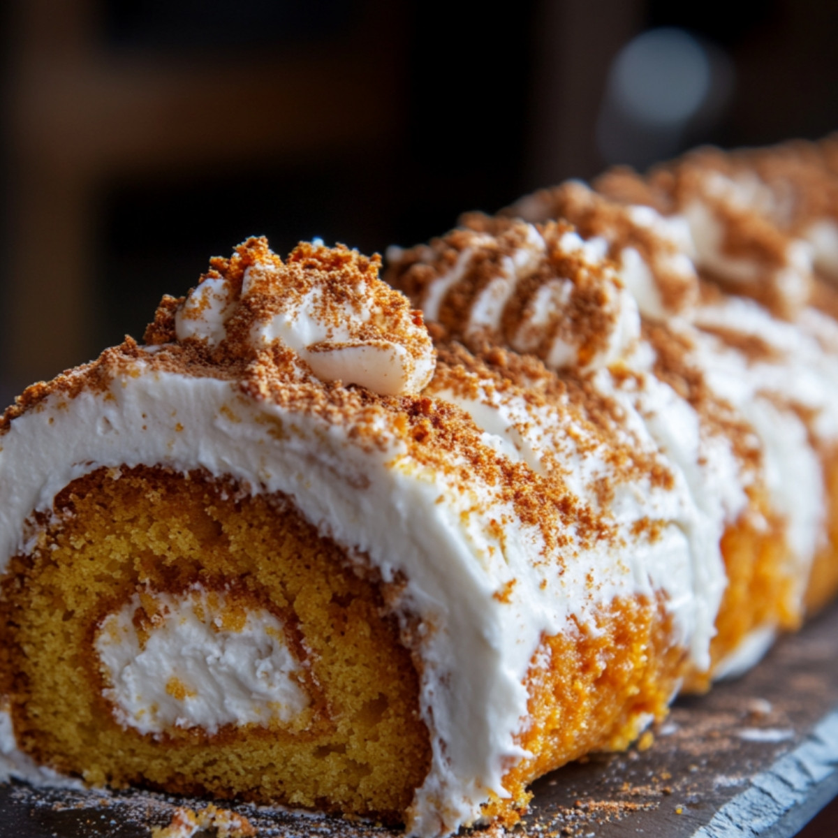 Pumpkin Roll Cake