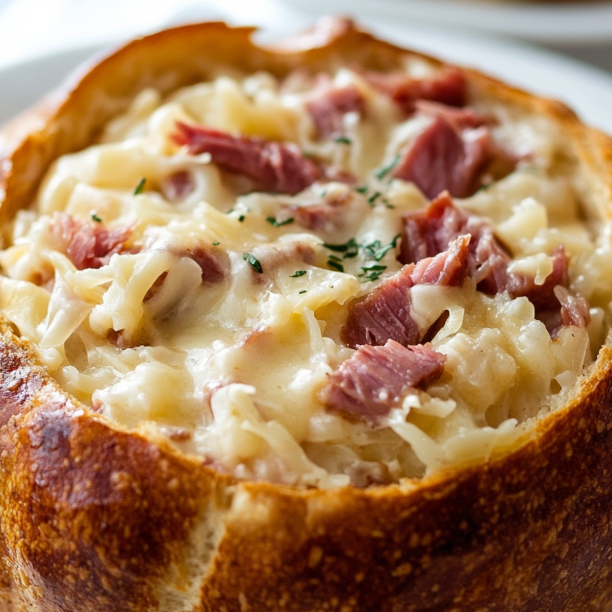 Reuben Dip in a Rye Bread Bowl