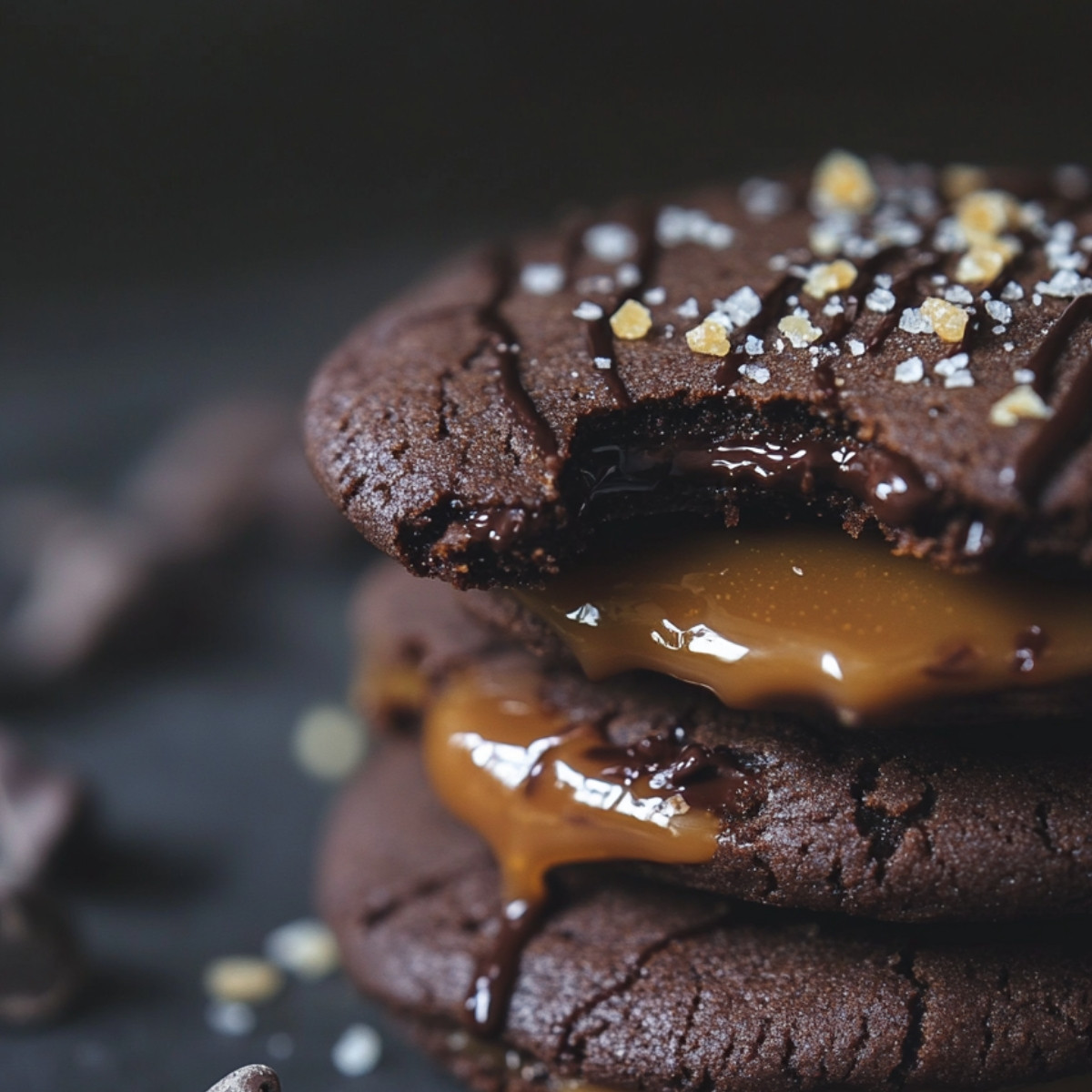 Salted Caramel Chocolate Cookies