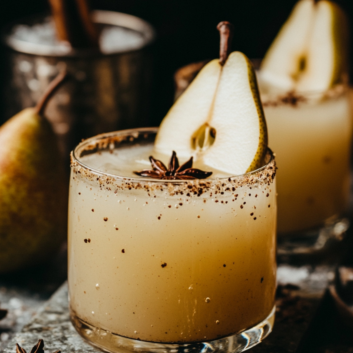 Spiced Pear Punch Mocktail