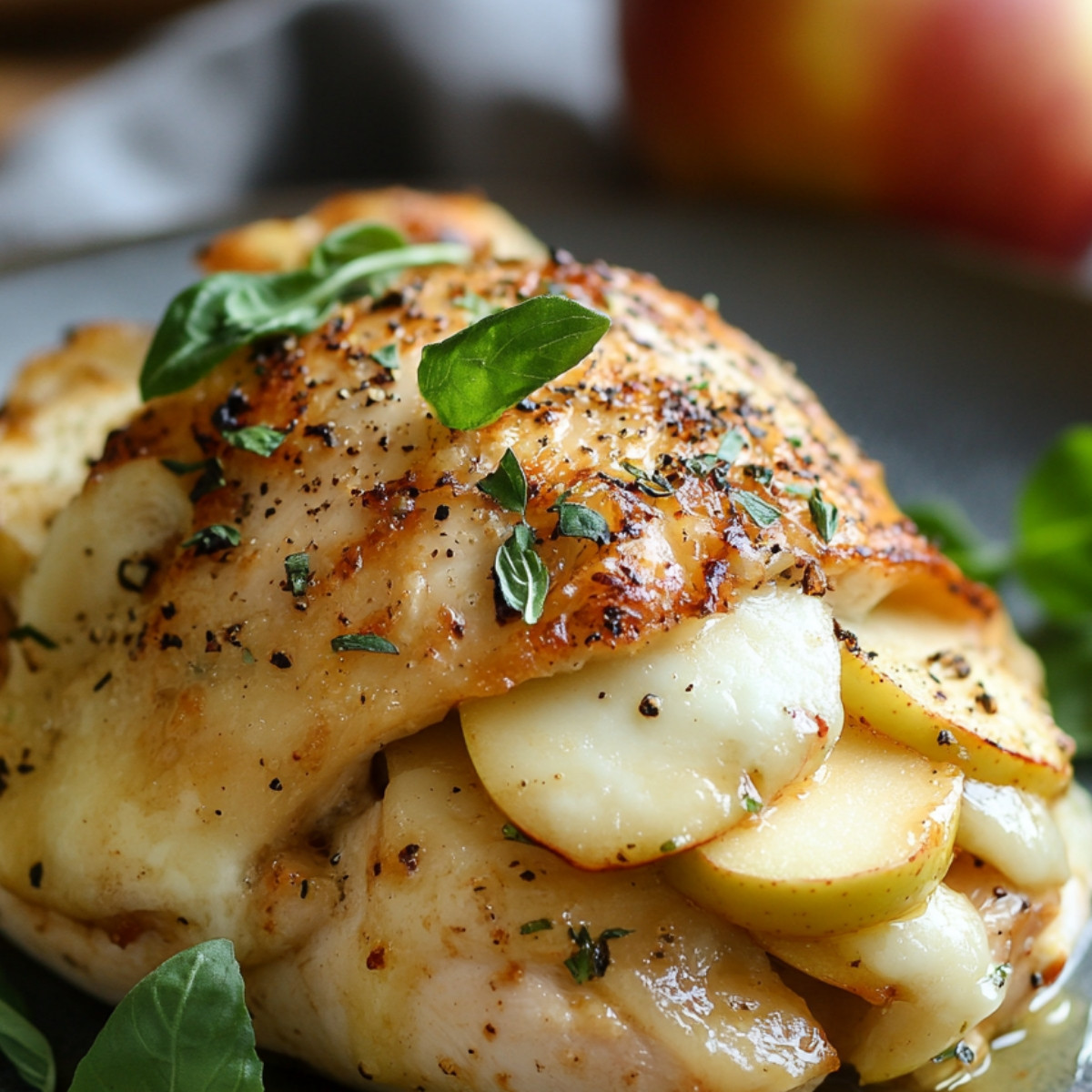 Apple and Brie Stuffed Chicken