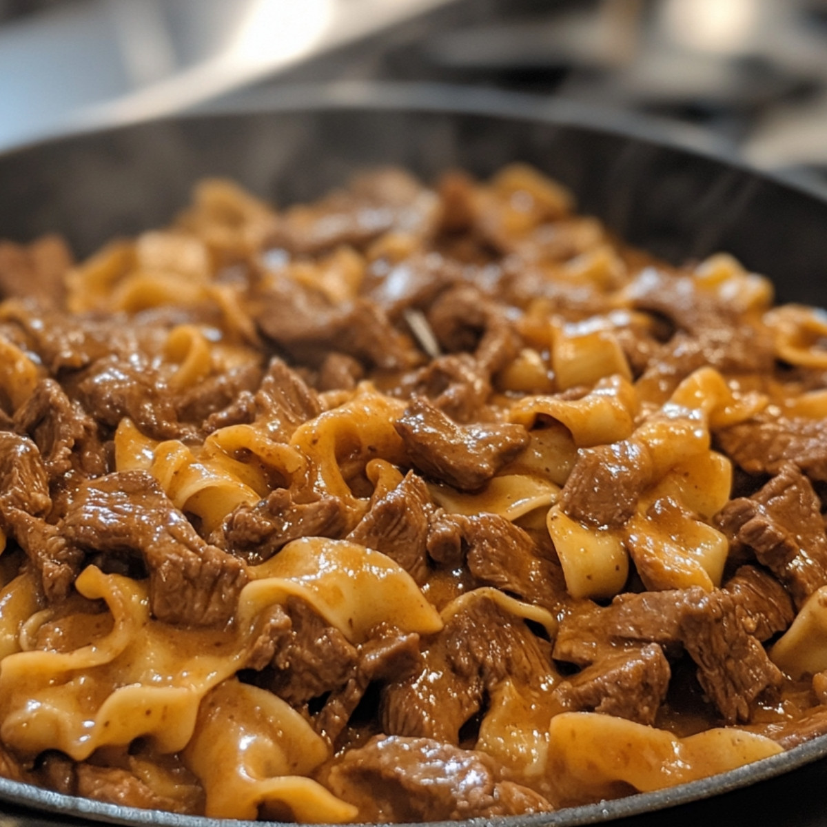 Beef Stroganoff with Egg Noodles