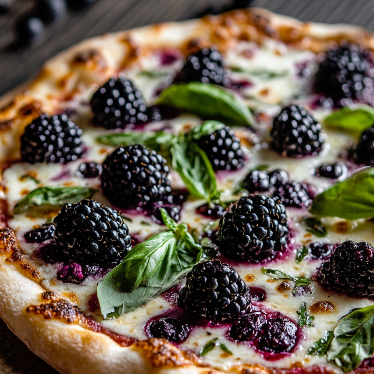 Blackberry Basil Ricotta Pizza