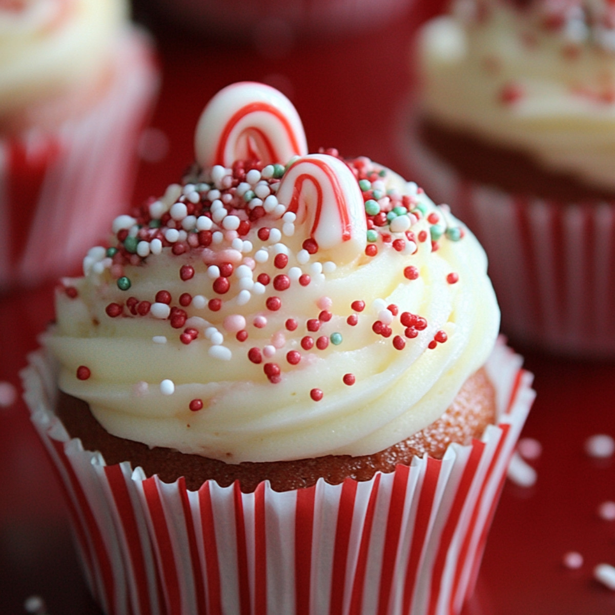 Candy Cane Cupcakes