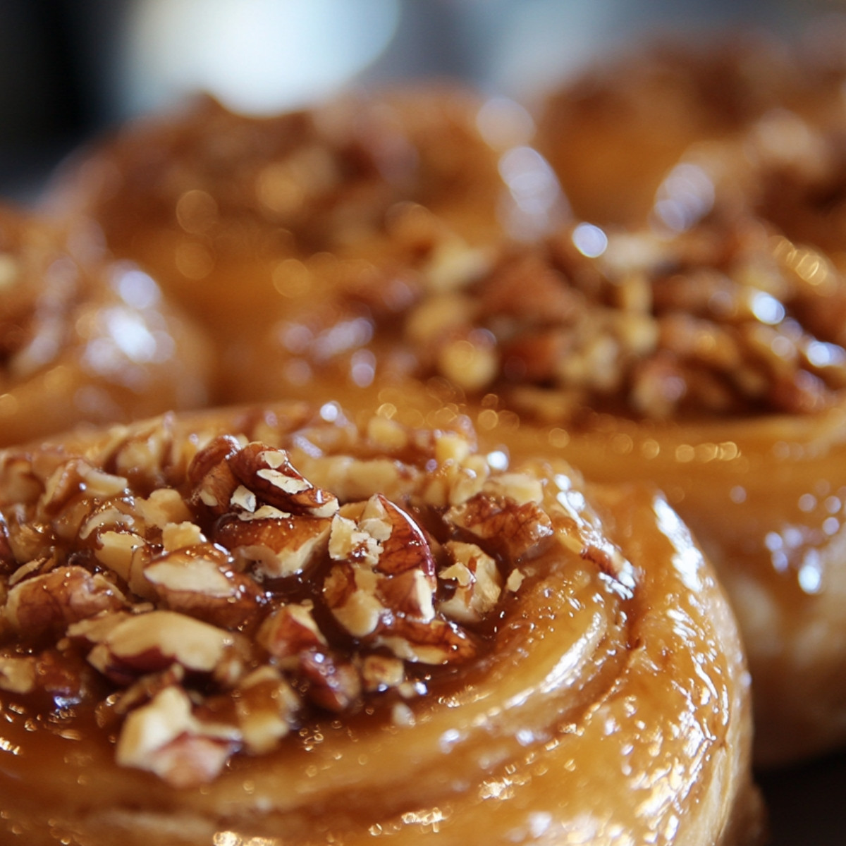 Caramel Nougat Pecan Rolls