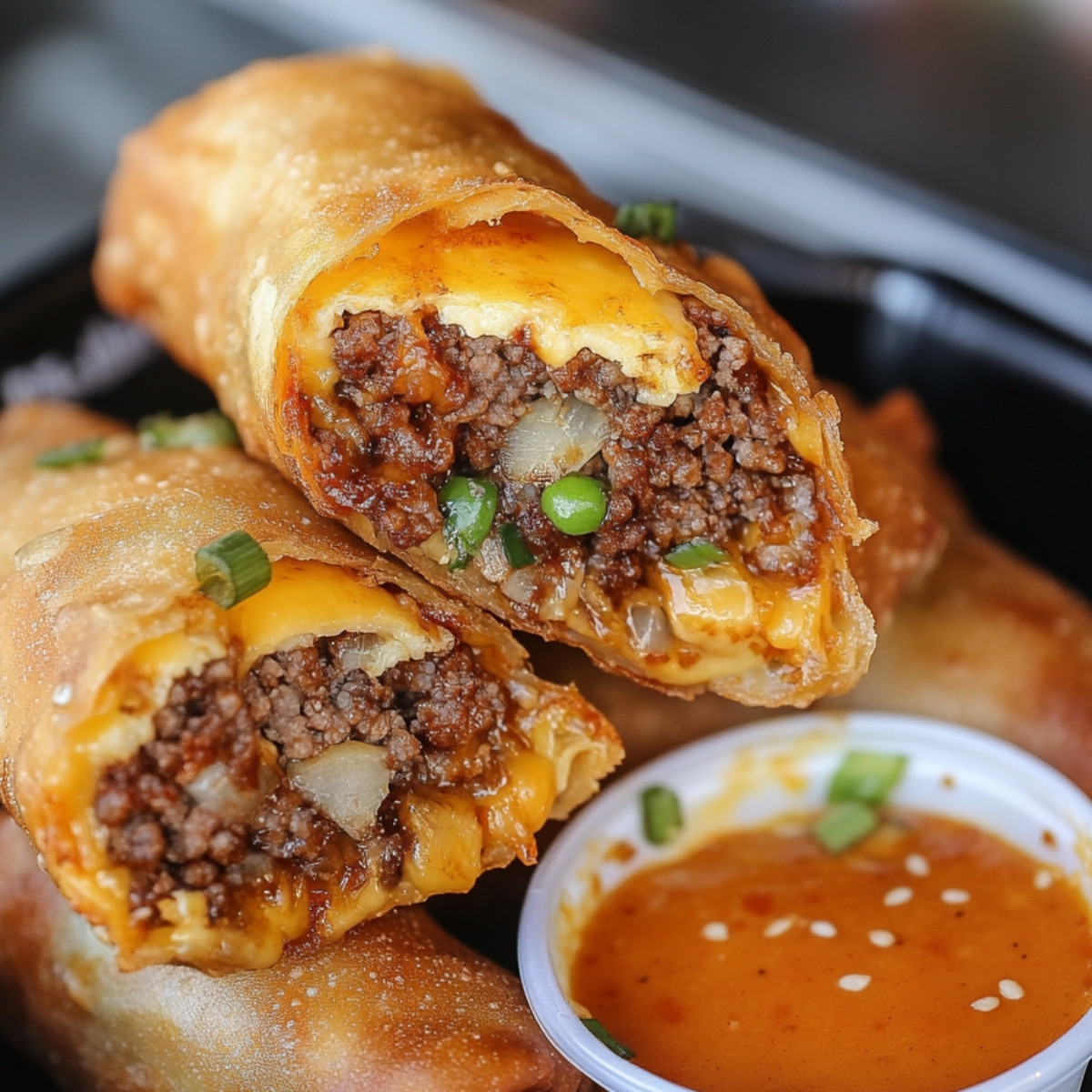 Cheeseburger Egg Rolls