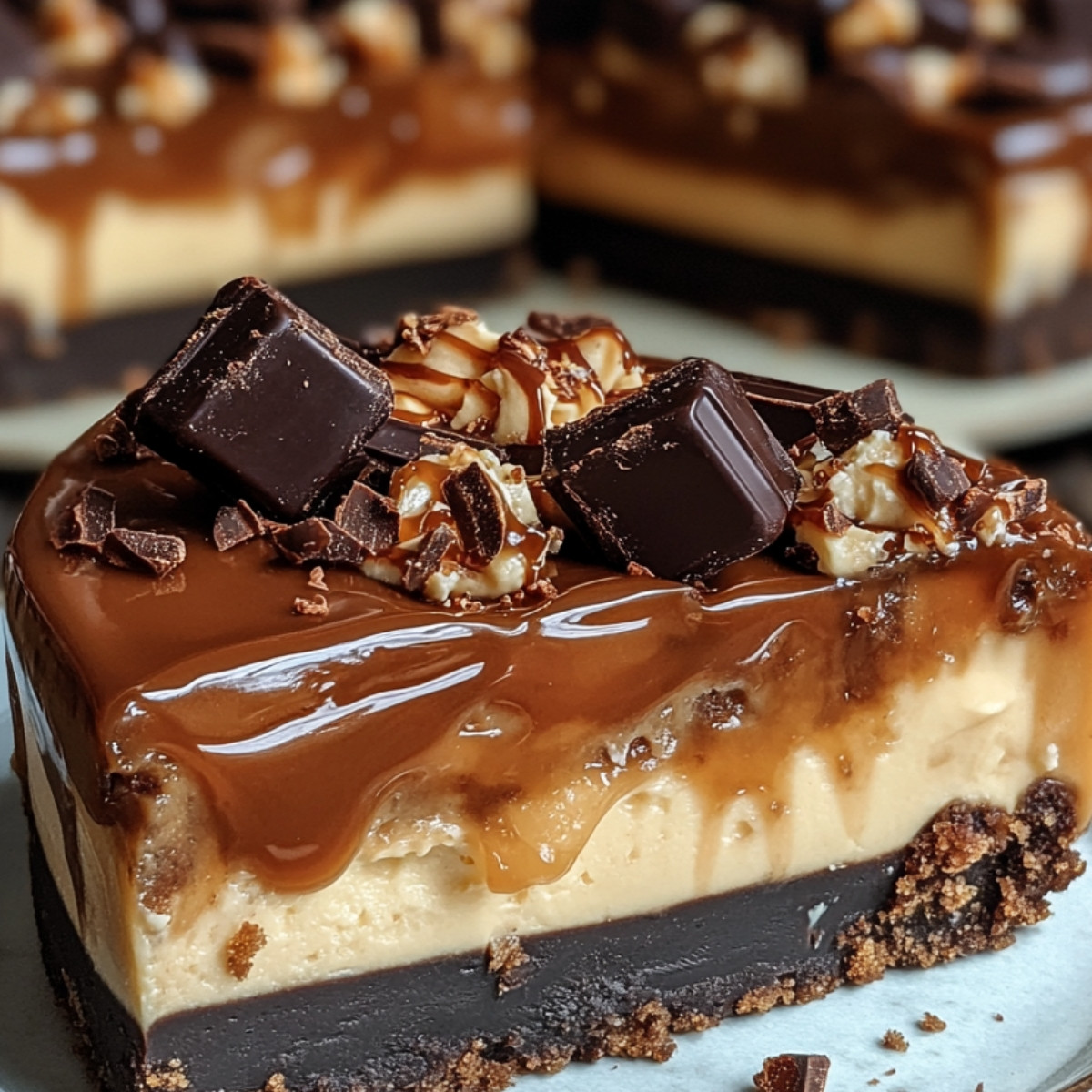 Chocolate Caramel Twix Cheesecake