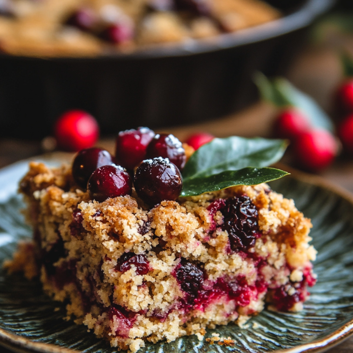 Christmas Cranberry Buckle