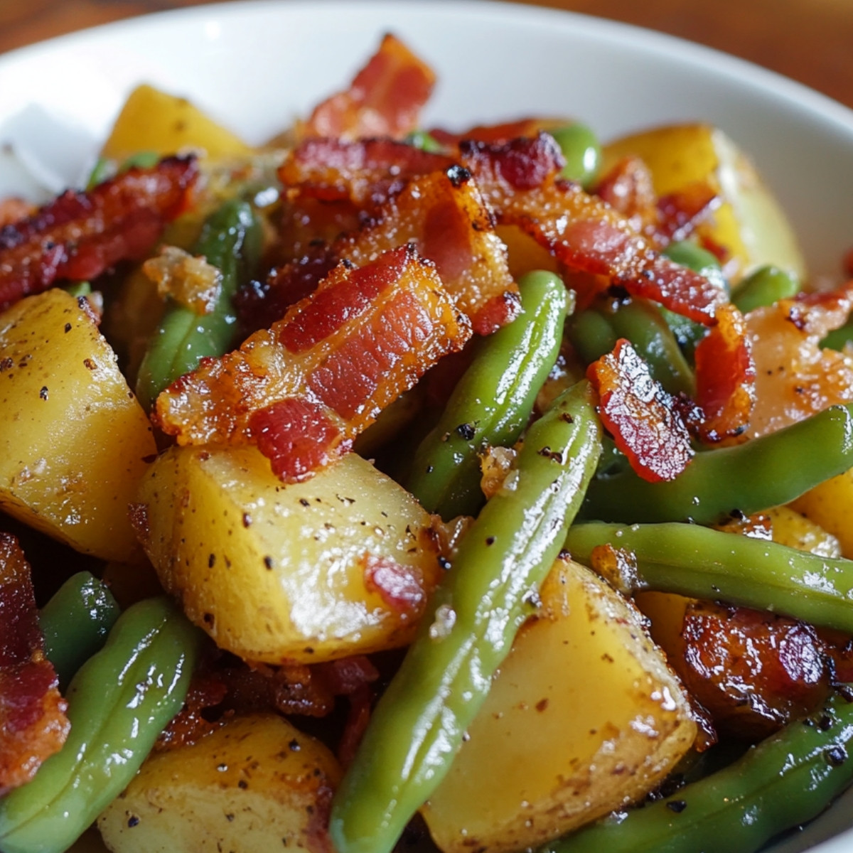 Country Ranch Green Beans & Potatoes with Bacon