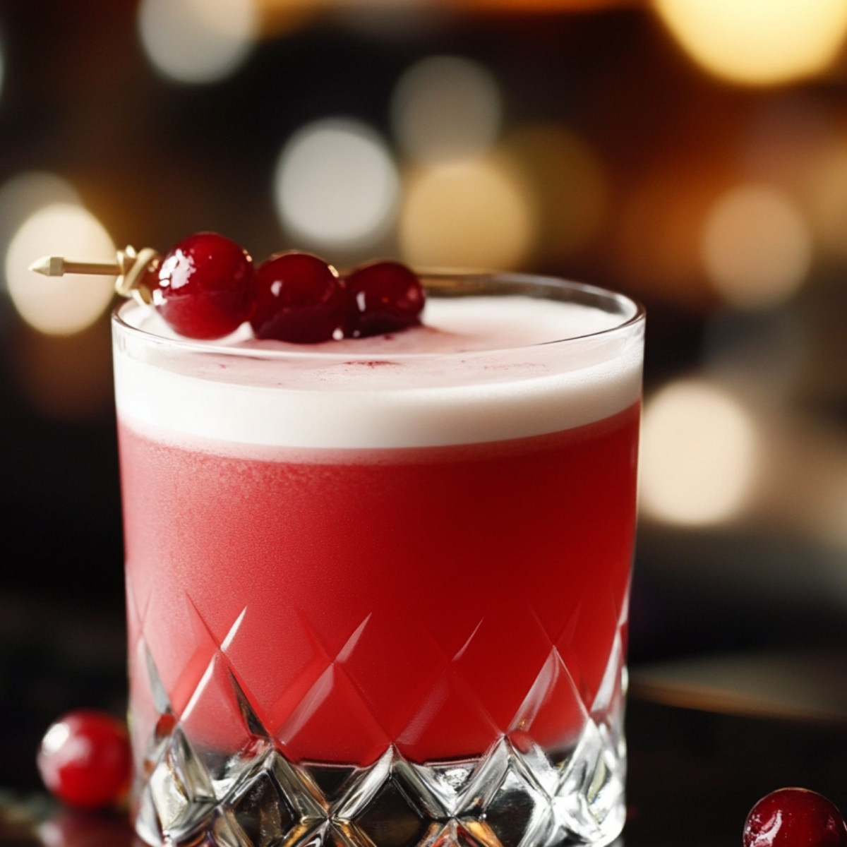 Cranberry Bourbon Sour