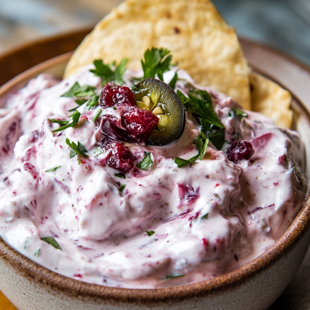 Cranberry Jalapeño Cream Cheese Dip