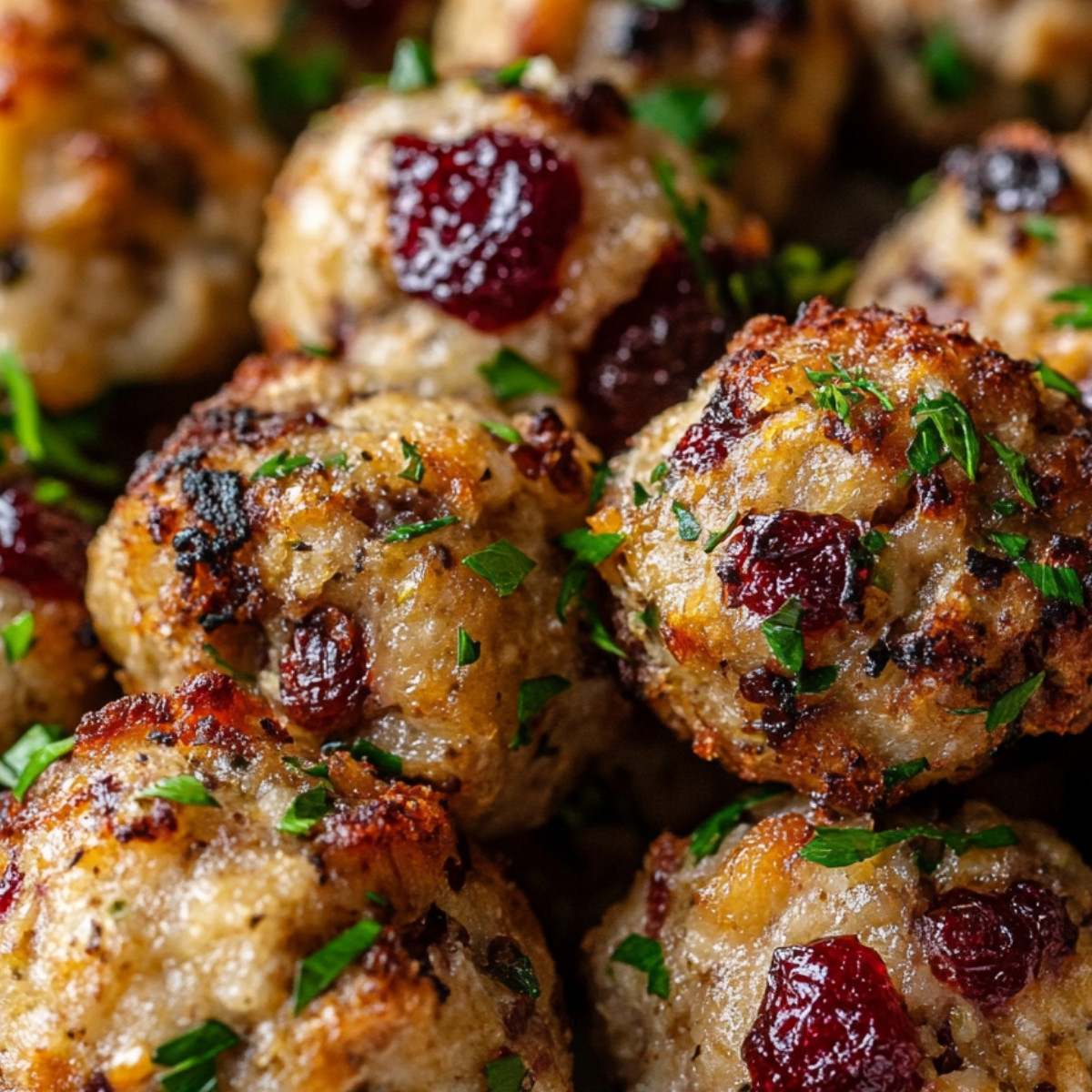 Cranberry Turkey Stuffing Balls