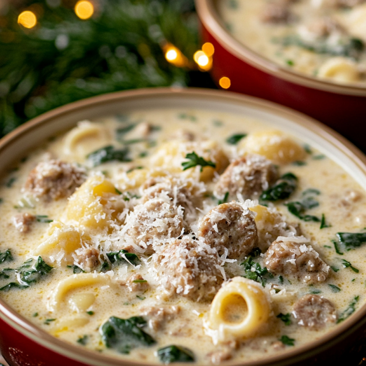 Creamy Parmesan Italian Sausage Soup