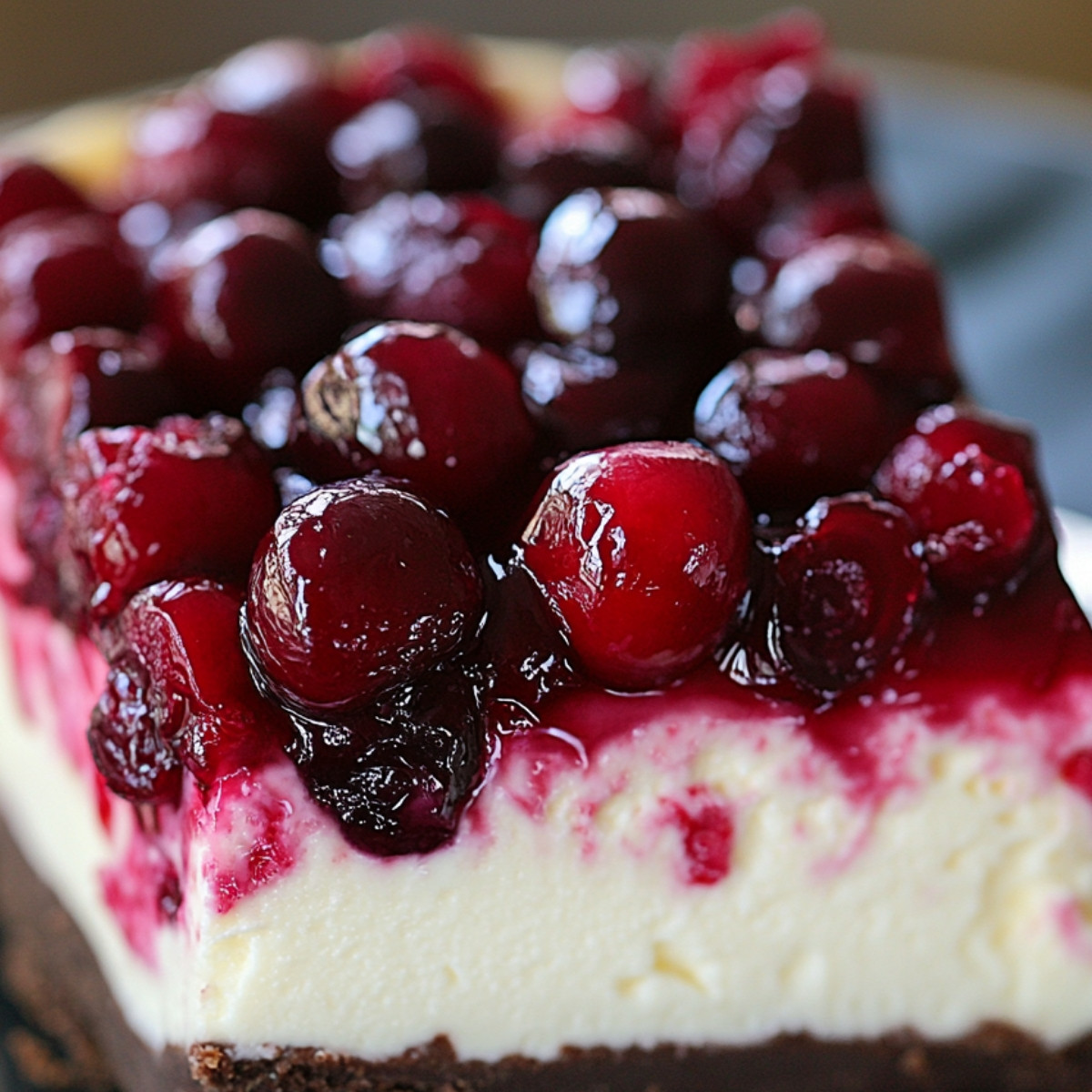 Creamy White Chocolate Cranberry Cheesecake