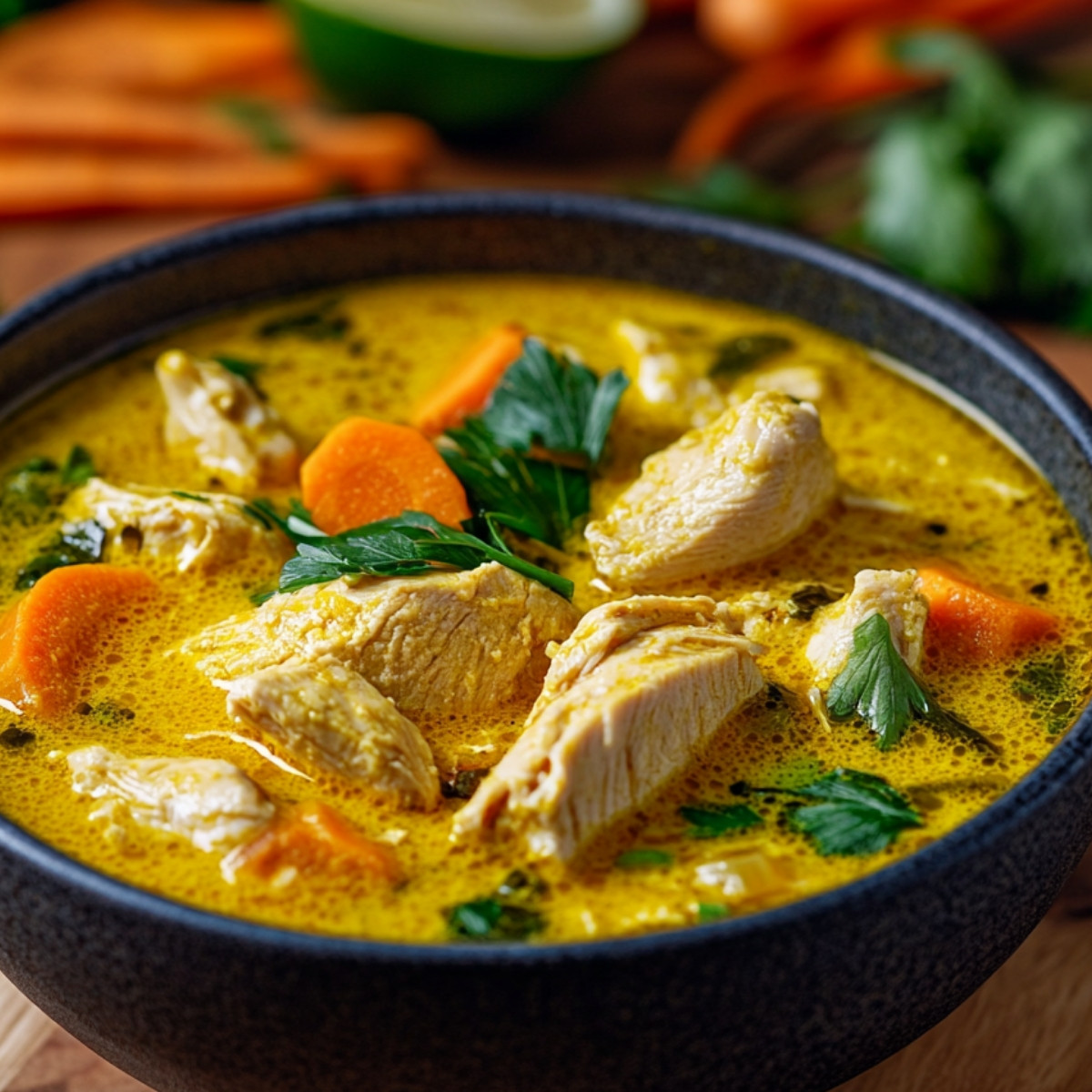 Dive into a bowl of sunshine with this Anti-Inflammatory Turmeric Chicken Soup