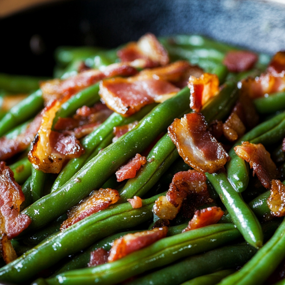 Flavorful Green Beans with Sweet and Smoky Bacon