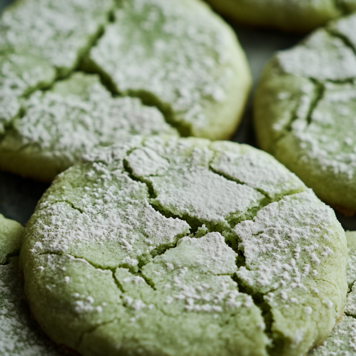 Grinch-inspired Crinkle Cookies