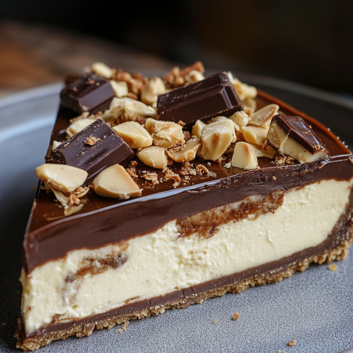 Homemade No-Bake Twix Cheesecake