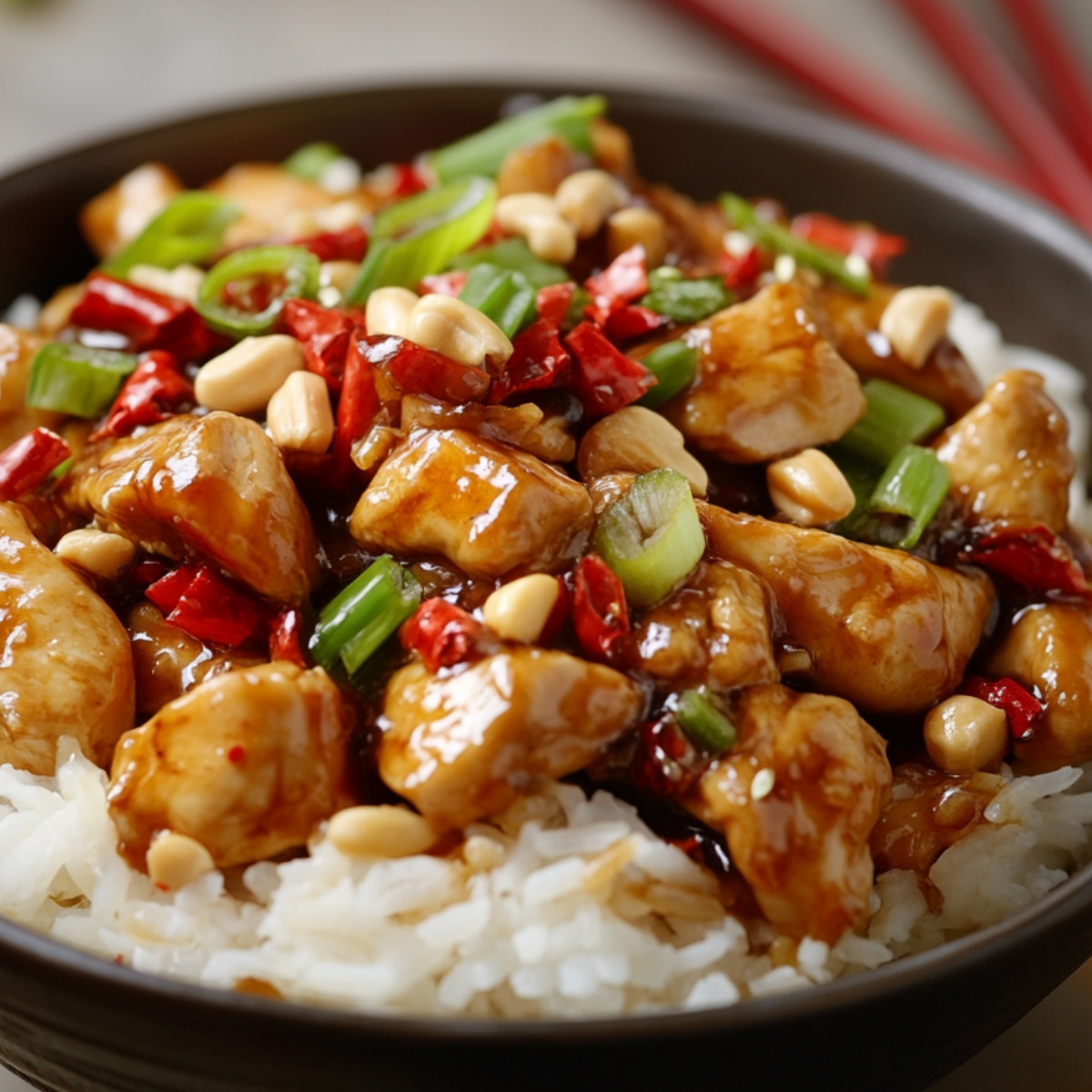 Kung Pao Chicken with Coconut Jasmine Rice