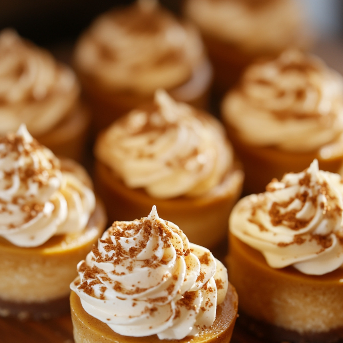 Mini Pumpkin Pie Cheesecakes