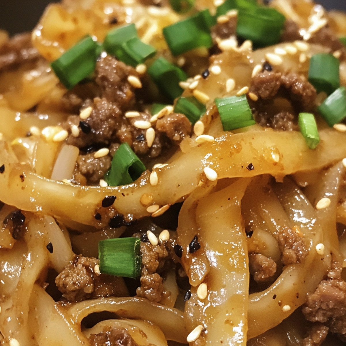 Mongolian Ground Beef Noodles