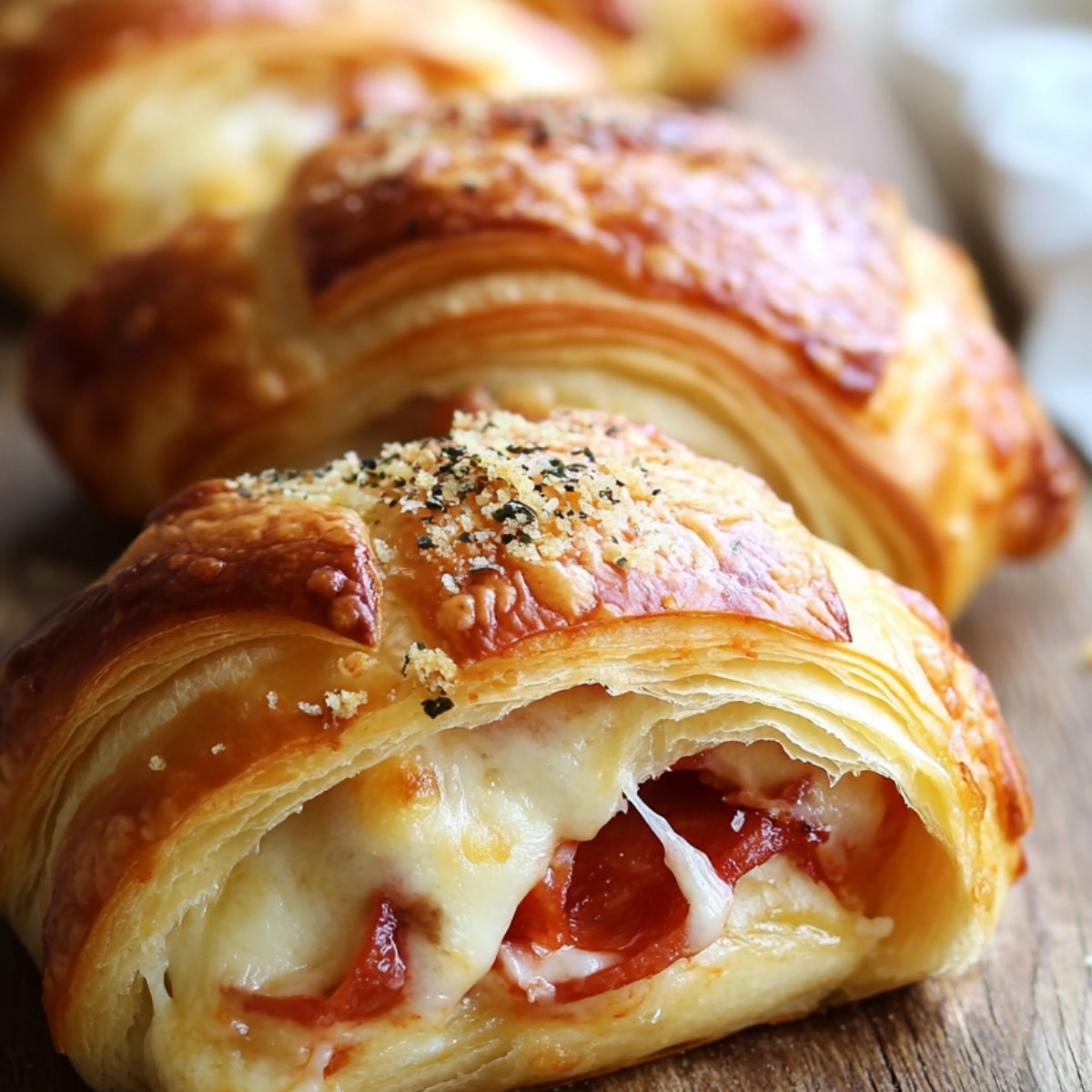 Mozzarella Pepperoni Croissant Rolls