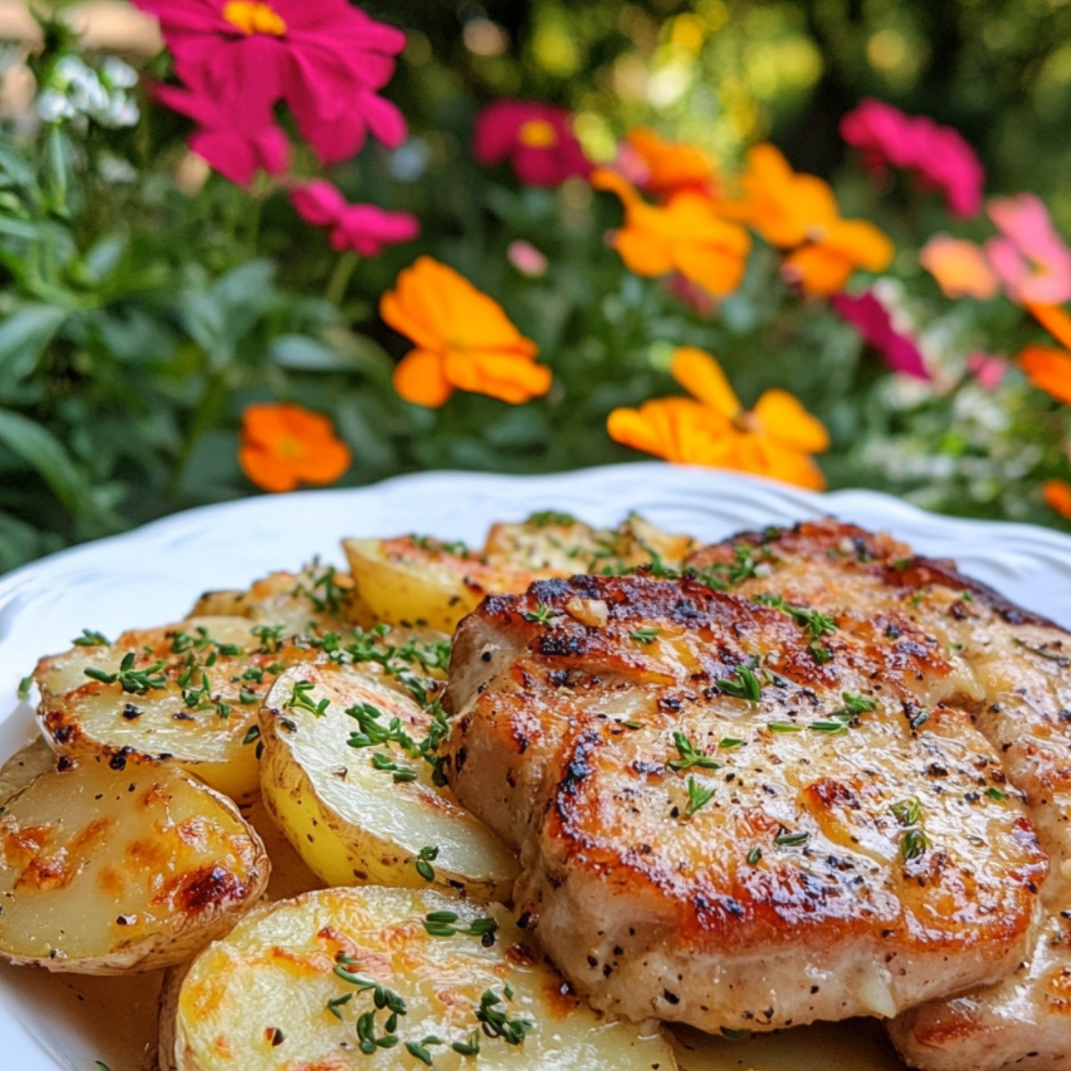 Parmesan Pork Chops and Cheesy Scalloped Potatoes