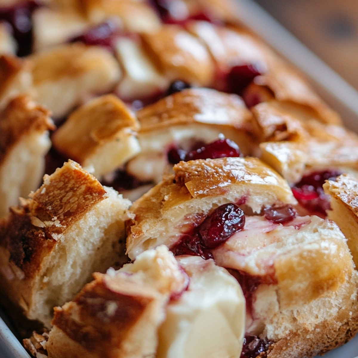 Pull-Apart Sourdough Brie and Cranberry Bread