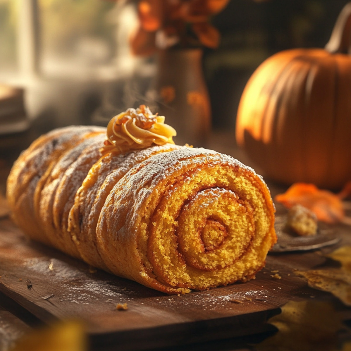 Pumpkin Roll Cake