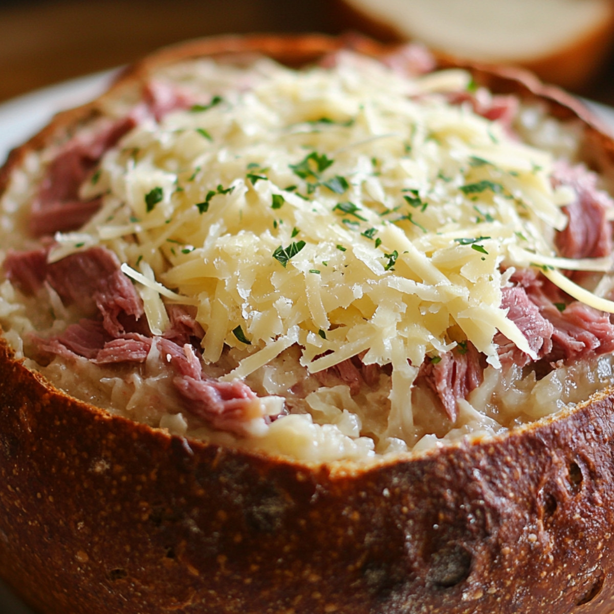 Reuben Dip in a Rye Bread Bowl