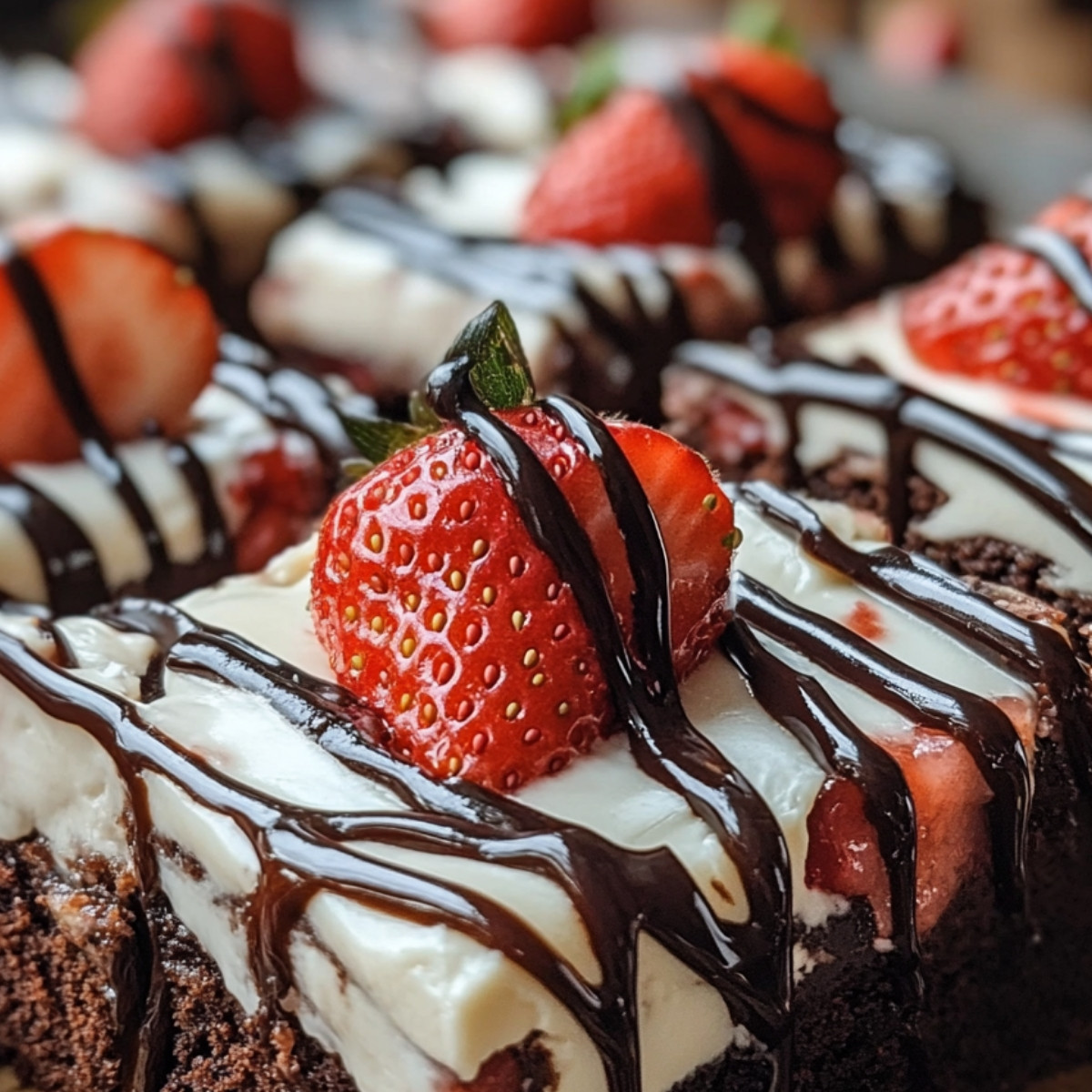 Strawberry Cheesecake Brownies