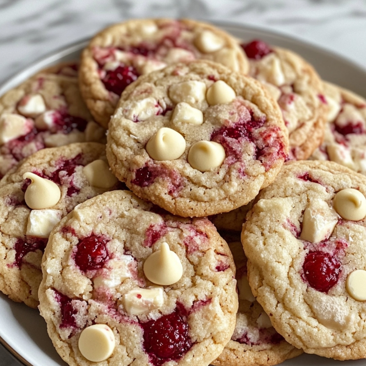 White Chocolate Raspberry Cookies