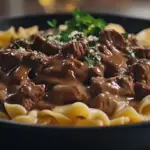 Beef Stroganoff with Egg Noodles