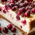 Creamy White Chocolate Cranberry Cheesecake