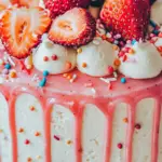 Strawberry Drip Cake