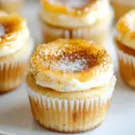 Vanilla Bean Crème Brûlée Cheesecake Cupcakes