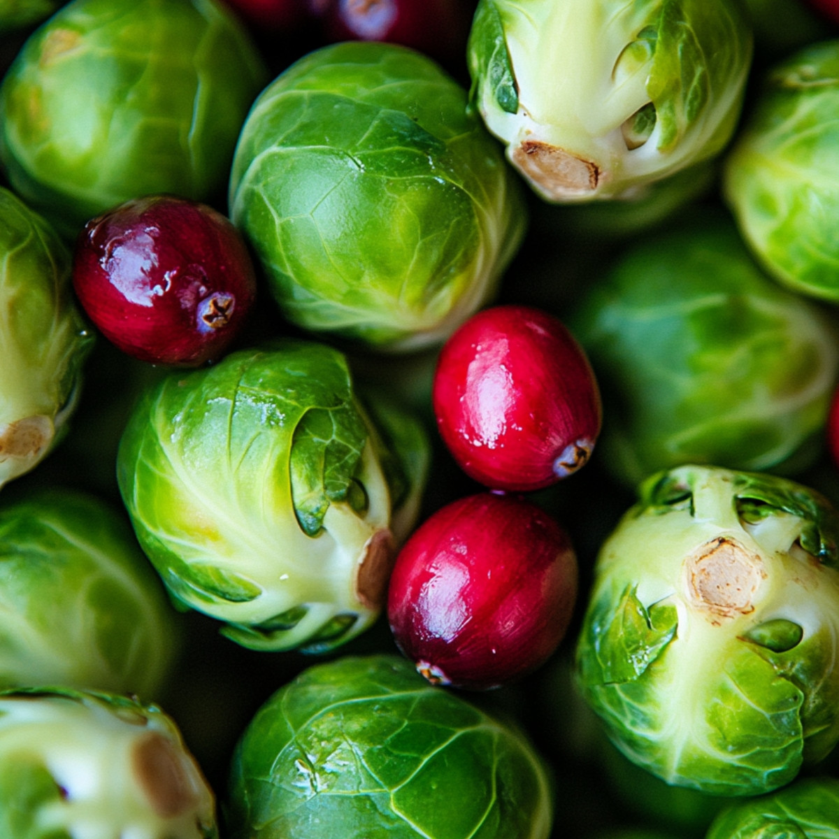 Balsamic Brussels Sprouts with Cranberries