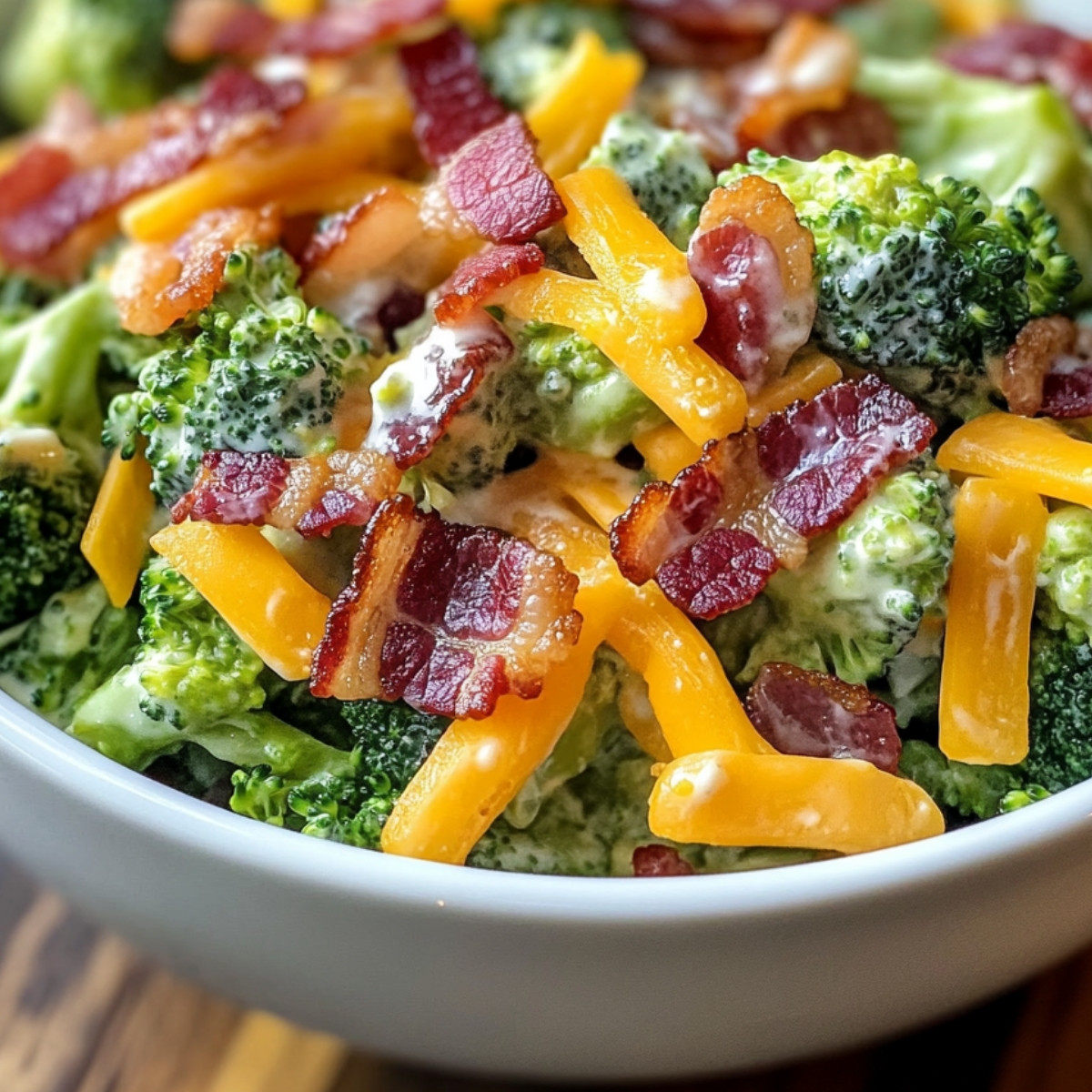 Broccoli Bacon Cheddar Salad Recipe