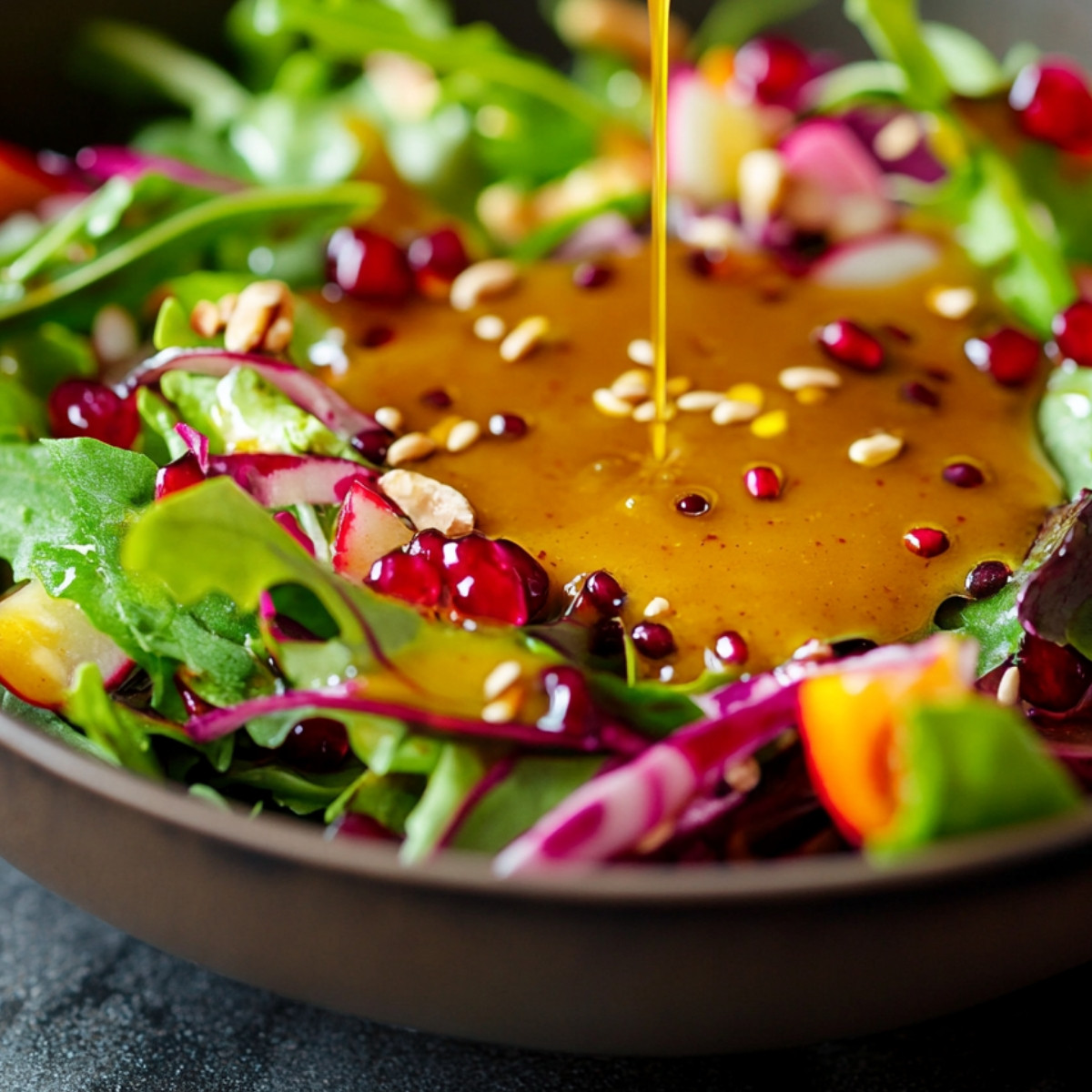 Christmas Salad with Honey Mustard Dressing