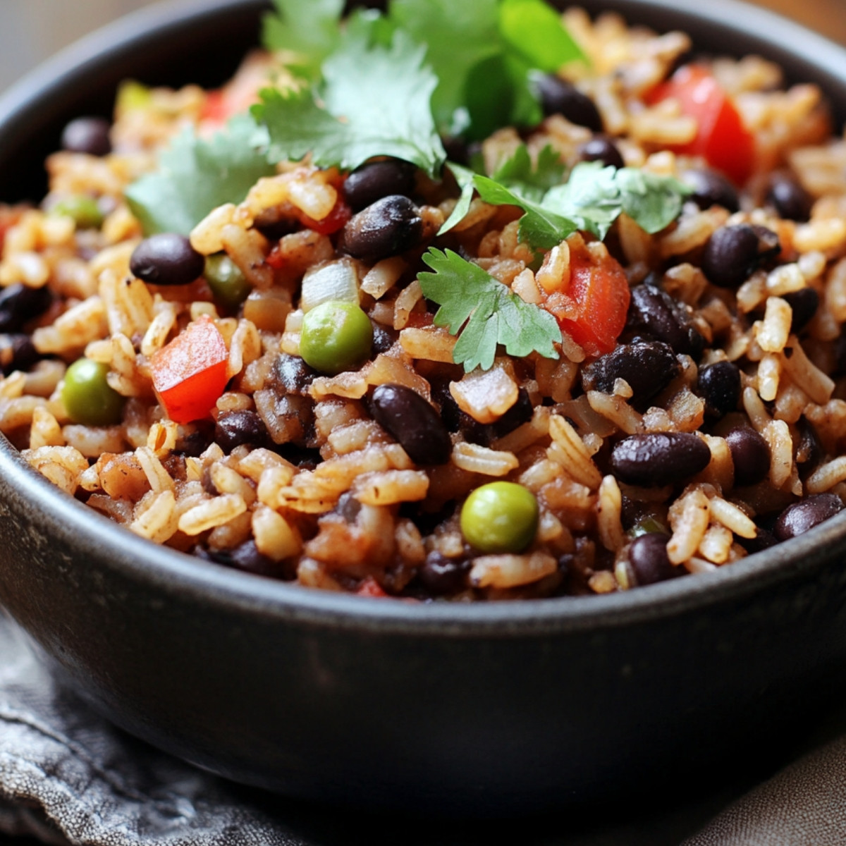 Cuban Black Bean Rice Dish