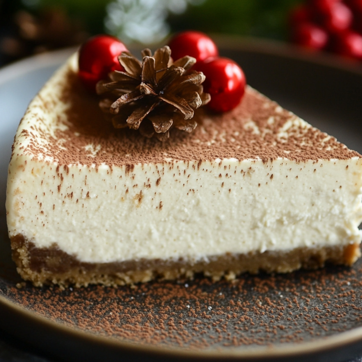 Eggnog Cheesecake Delight