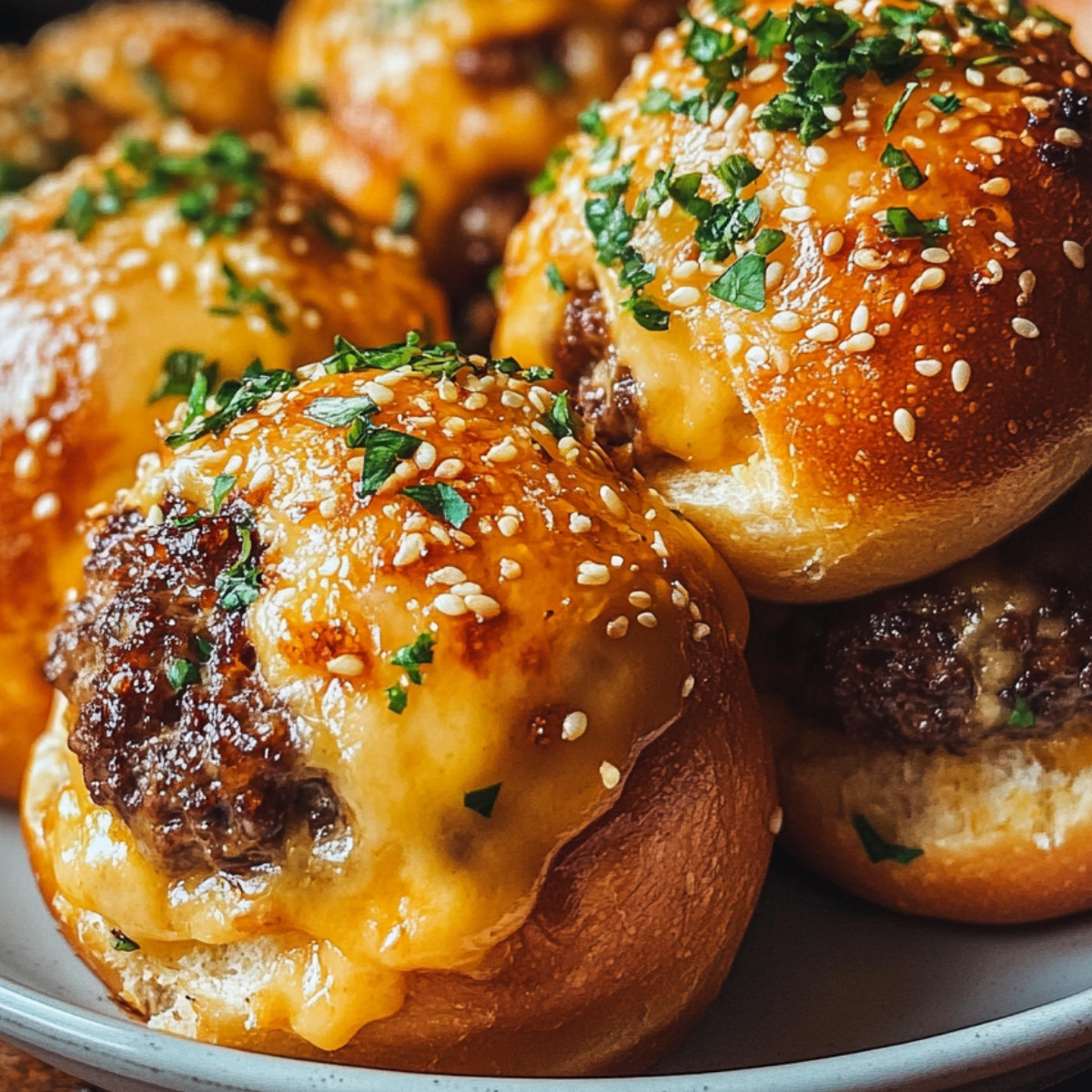 Garlic Parmesan Cheeseburger Bombs