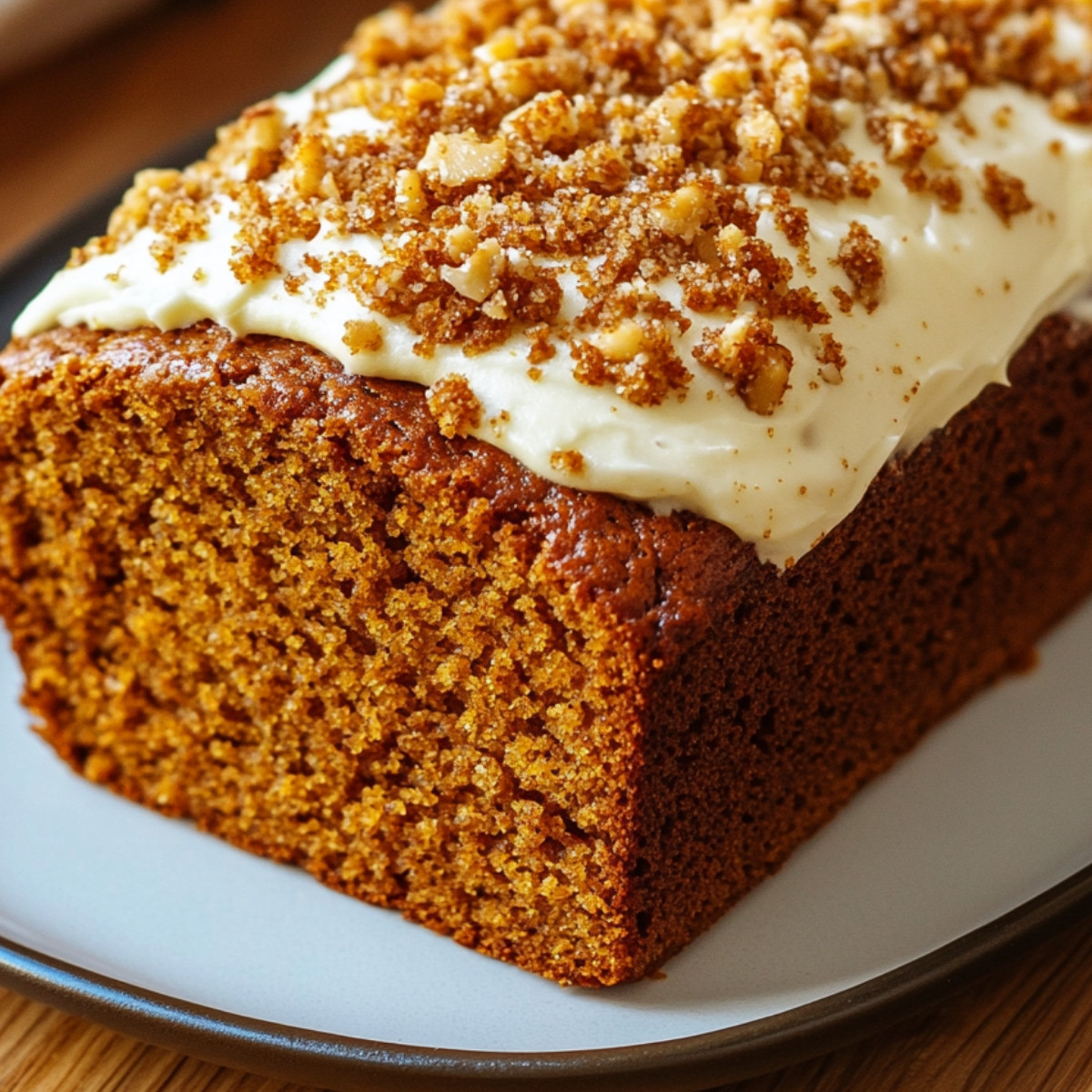 Moist Pumpkin Bread with Cream Cheese Frosting