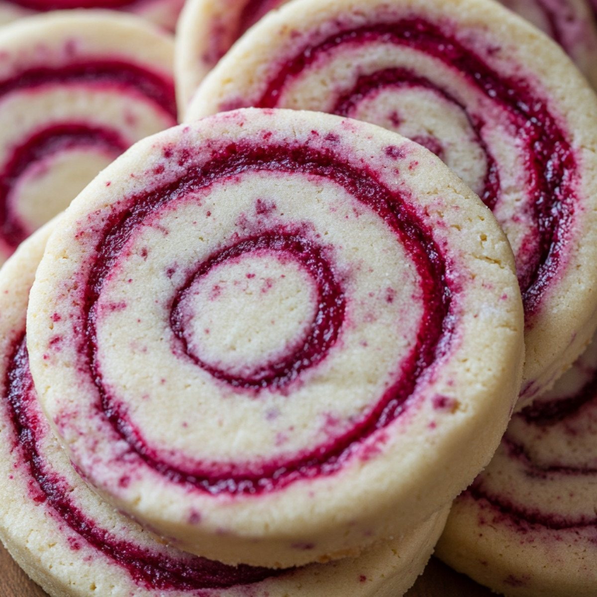 Raspberry Swirl Shortbread Cookies