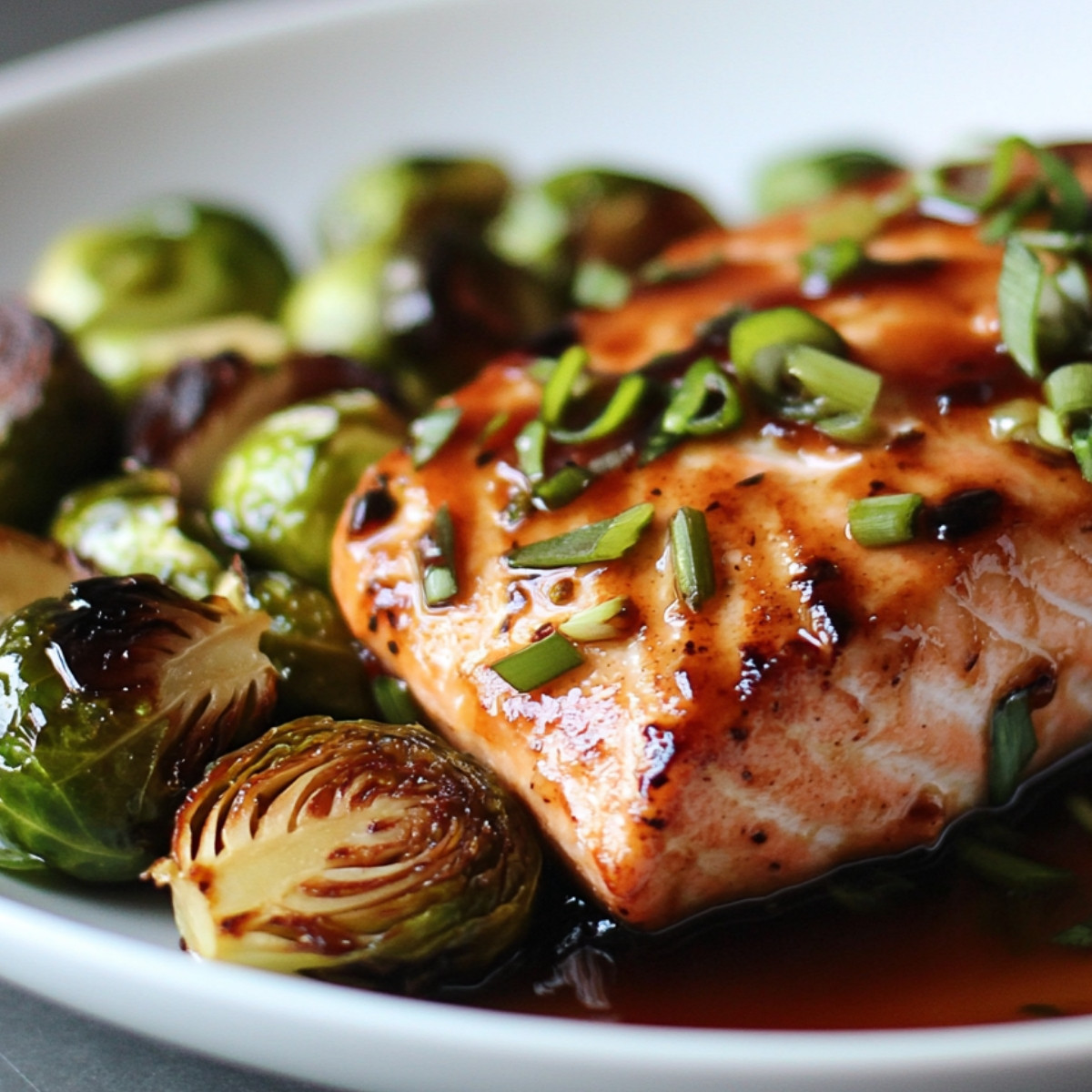 Teriyaki Salmon with Brussels Sprouts