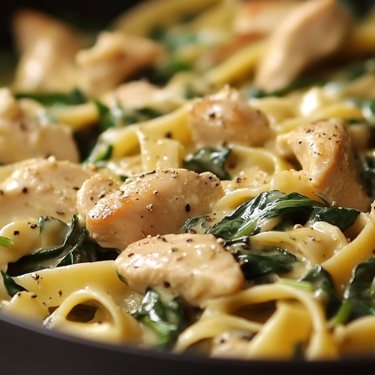 Lemony Chicken and Spinach Pasta